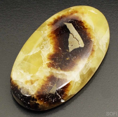  Камень желтый септариан натуральный 46.00 карат арт. 12012