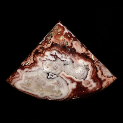 Камень кружевной Агат натуральный 37.22 карат 33х25 мм триллион кабошон арт. 6217