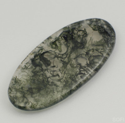 Камень Агат натуральный 16.00 карат 36х17 мм овал кабошон арт. 12328