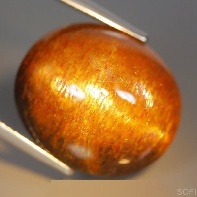  Солнечный камень натуральный с эффектом кошачьего глаза 26.29 карат арт. 5175
