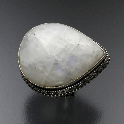 Дизайнерское кольцо с Лунным камнем натуральным арт 21974