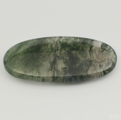 Камень Агат натуральный 27.00 карат 40х18 мм овал кабошон арт. 12496