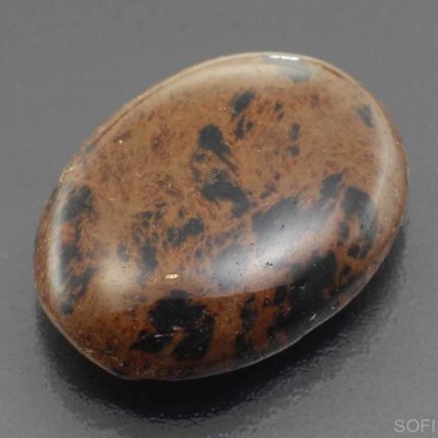  Камень Чёрно-коричневый Обсидиан натуральный 15.00 карат арт. 30212