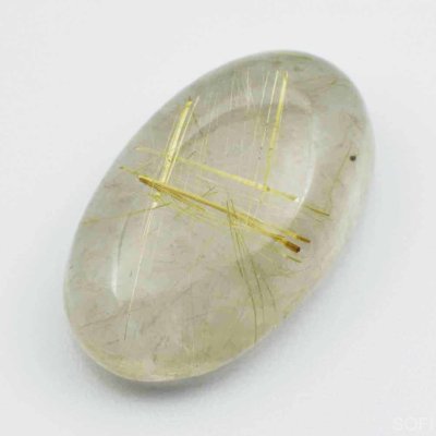 Камень Кварц с рутилом натуральный 30.00 карат арт. 4042