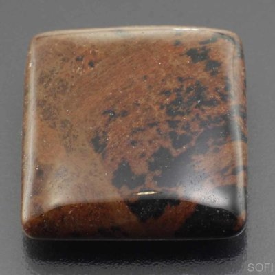  Камень Чёрно-коричневый Обсидиан натуральный 27.50 карат арт. 30250
