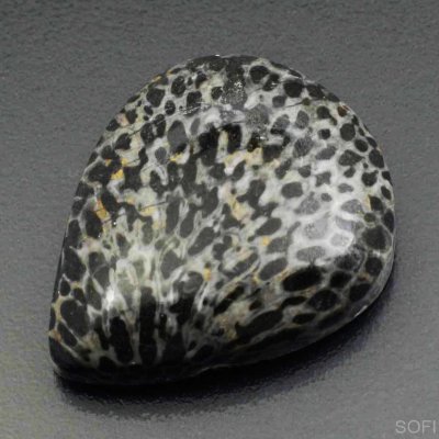  Камень чёрный мрамор натуральный 33.00 карат арт. 12555