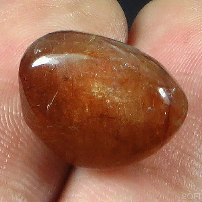 Камень Кварц с рутилом натуральный 15.20 карат арт. 0983