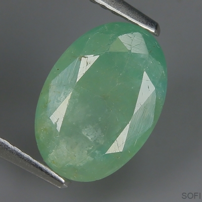 Камень зелёный берилл  натуральный 2.83 карат арт. 25363