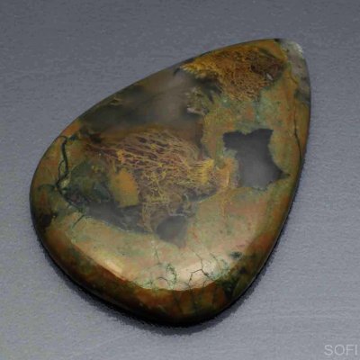  Камень Зелёный Риолит натуральный 35.00 карат арт. 3350